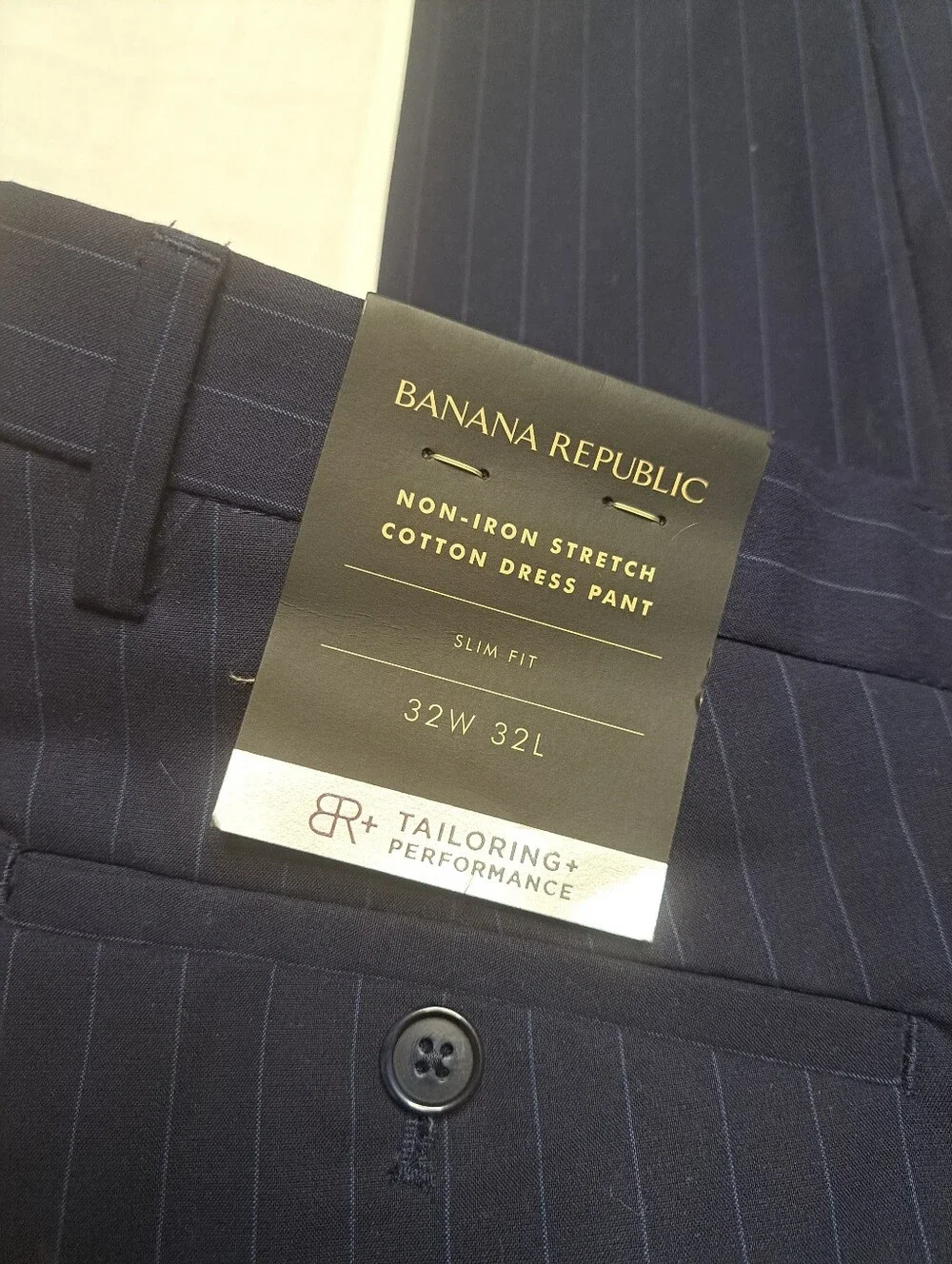 Mens Banana Republic Navy Pinstripe Dress Pants